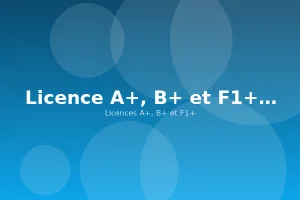 Licence A+, B+ et F1+ : les différences