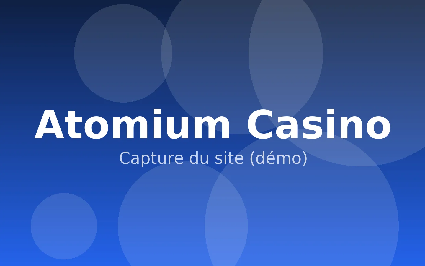Capture de Atomium Casino