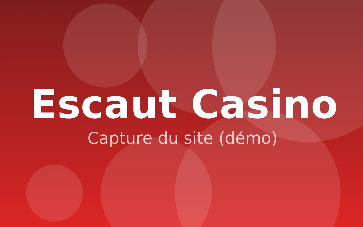 Capture de Escaut Casino