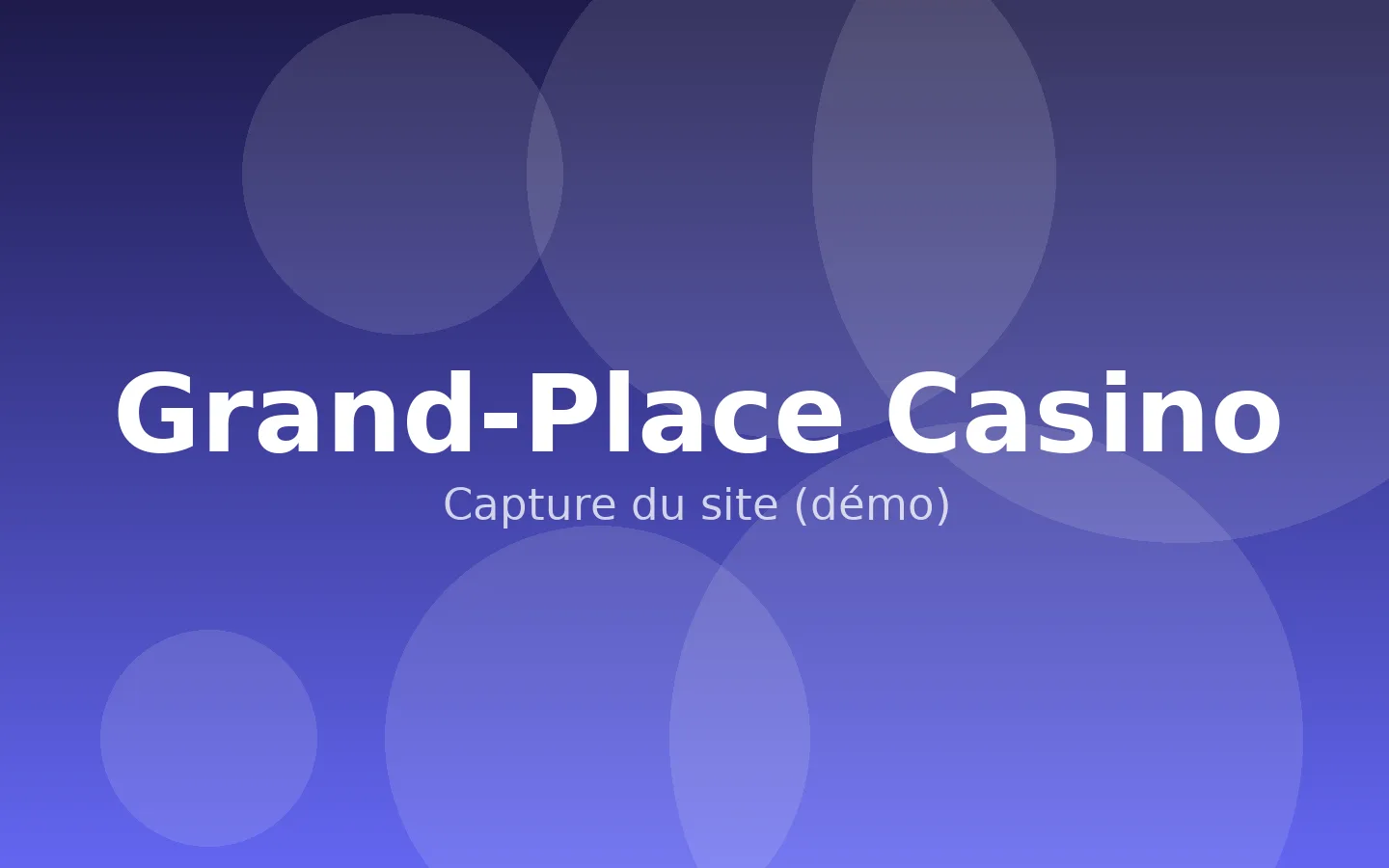 Capture de Grand-Place Casino