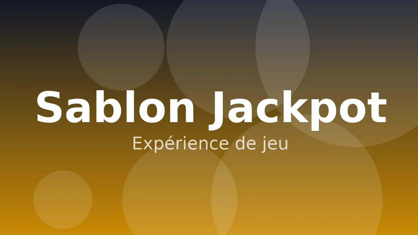 Jeu sur Sablon Jackpot